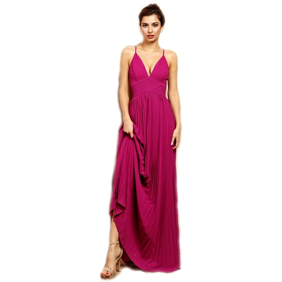 Soieblu Pleated Maxi Dress - Picture 1 of 7